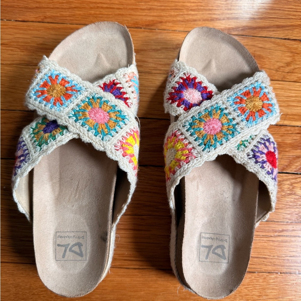 Colorful Crochet Women's Sandals - Picture 2 of 6